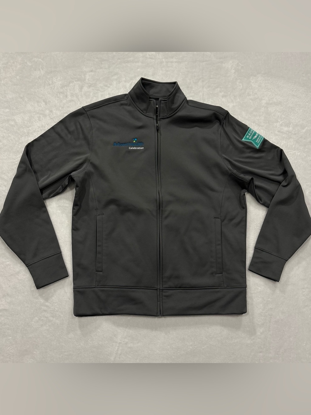 AdventHealth Celebration "Magnet Recognized" Grey Full Zip Jacket Men's Size M